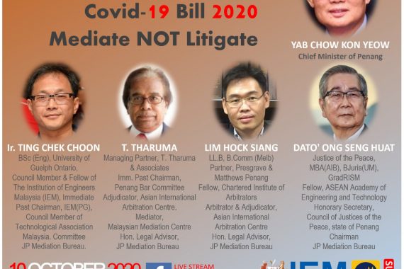 Covid-19 Bill 2020: Mediate NOT Litigate